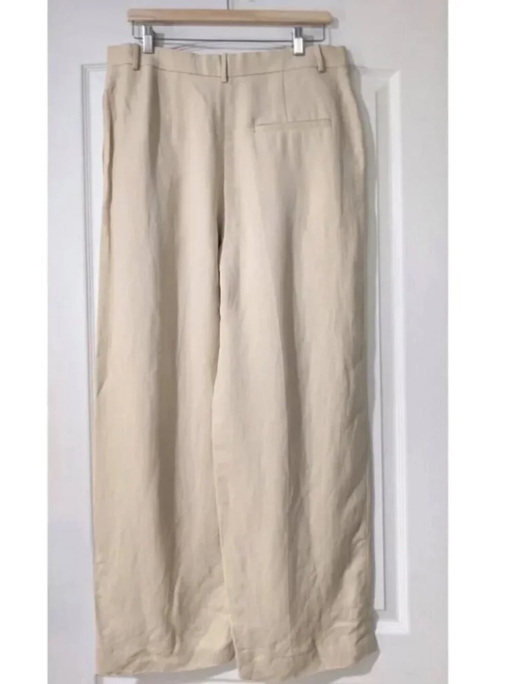 NEW COS | Relaxed Linen-Blend Wide-Leg Trousers in Beige